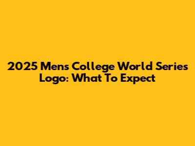2025 Men's College World Series Logo: What To Expect