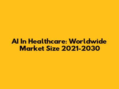AI In Healthcare: Worldwide Market Size 2021-2030