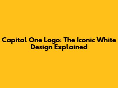 Capital One Logo: The Iconic White Design Explained