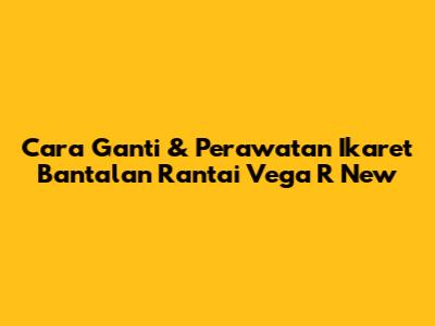Cara Ganti & Perawatan Ikaret Bantalan Rantai Vega R New