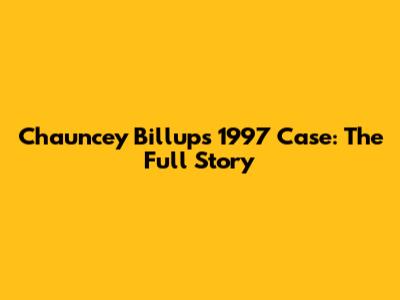 Chauncey Billups' 1997 Case: The Full Story