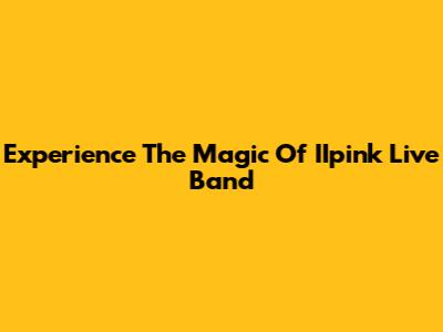 Experience The Magic Of IIpink Live Band