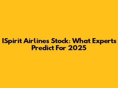 ISpirit Airlines Stock: What Experts Predict For 2025