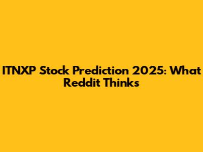 ITNXP Stock Prediction 2025: What Reddit Thinks