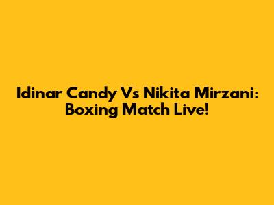 Idinar Candy Vs Nikita Mirzani: Boxing Match Live!