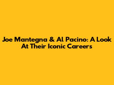 Joe Mantegna & Al Pacino: A Look At Their Iconic Careers