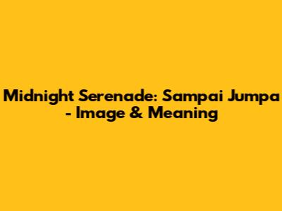 Midnight Serenade: Sampai Jumpa - Image & Meaning
