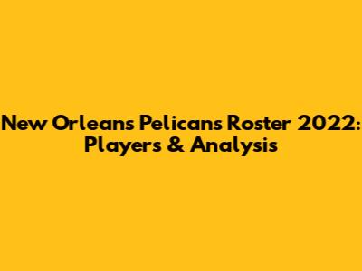 New Orleans Pelicans Roster 2022: Players & Analysis