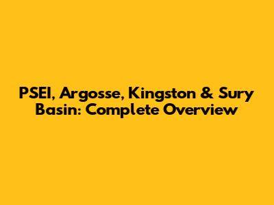 PSEI, Argosse, Kingston & Sury Basin: Complete Overview