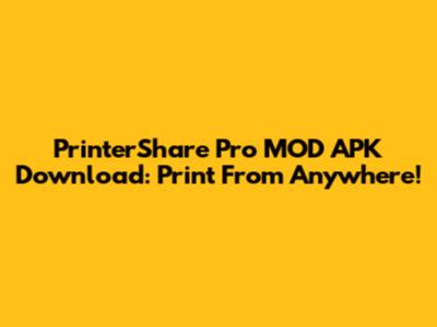 PrinterShare Pro MOD APK Download: Print From Anywhere!