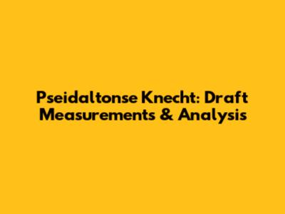 Pseidaltonse Knecht: Draft Measurements & Analysis