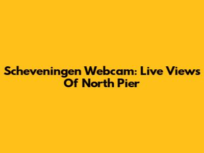 Scheveningen Webcam: Live Views Of North Pier