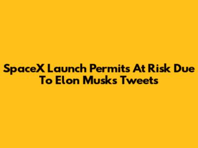 SpaceX Launch Permits At Risk Due To Elon Musk's Tweets