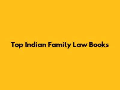 Top Indian Family Law Books
