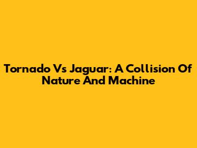 Tornado Vs Jaguar: A Collision Of Nature And Machine
