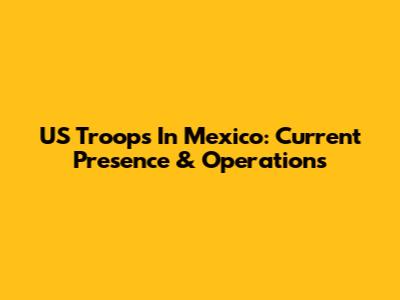 US Troops In Mexico: Current Presence & Operations