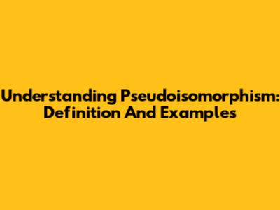 Understanding Pseudoisomorphism: Definition And Examples