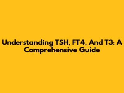 Understanding TSH, FT4, And T3: A Comprehensive Guide