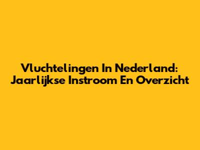 Vluchtelingen In Nederland: Jaarlijkse Instroom En Overzicht