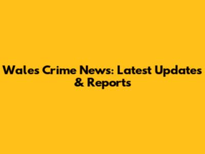 Wales Crime News: Latest Updates & Reports